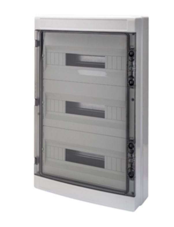 Surface DB 3x18M Smoked Door IP65