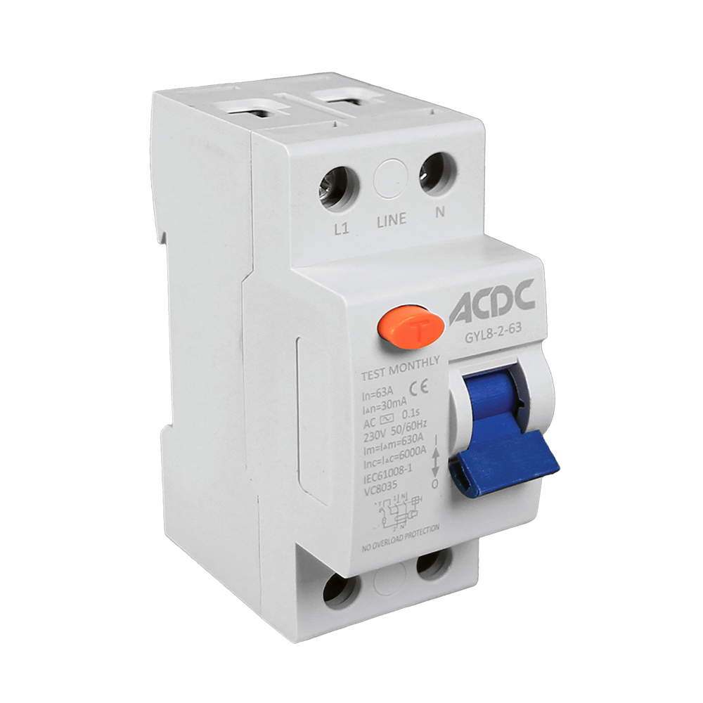 Earth Leakage Relay 2 Pole 63A