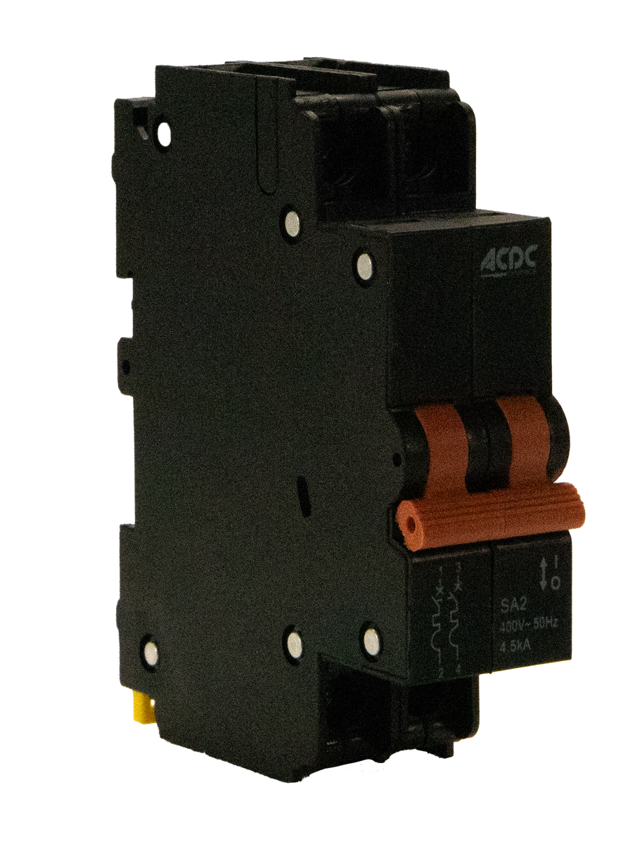 Circuit Breaker 13mm 4.5KA  2 Pole D-Curve  63A