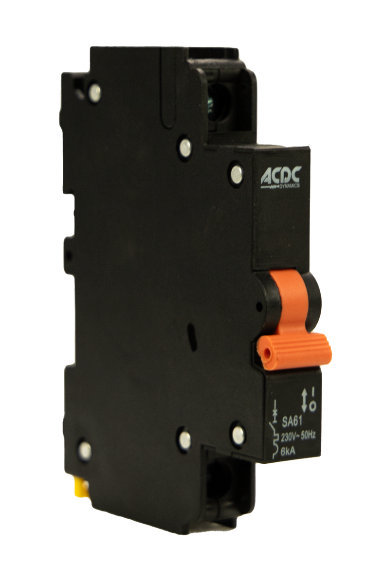 Circuit Breaker 13mm 6KA  1 Pole D-Curve  5A