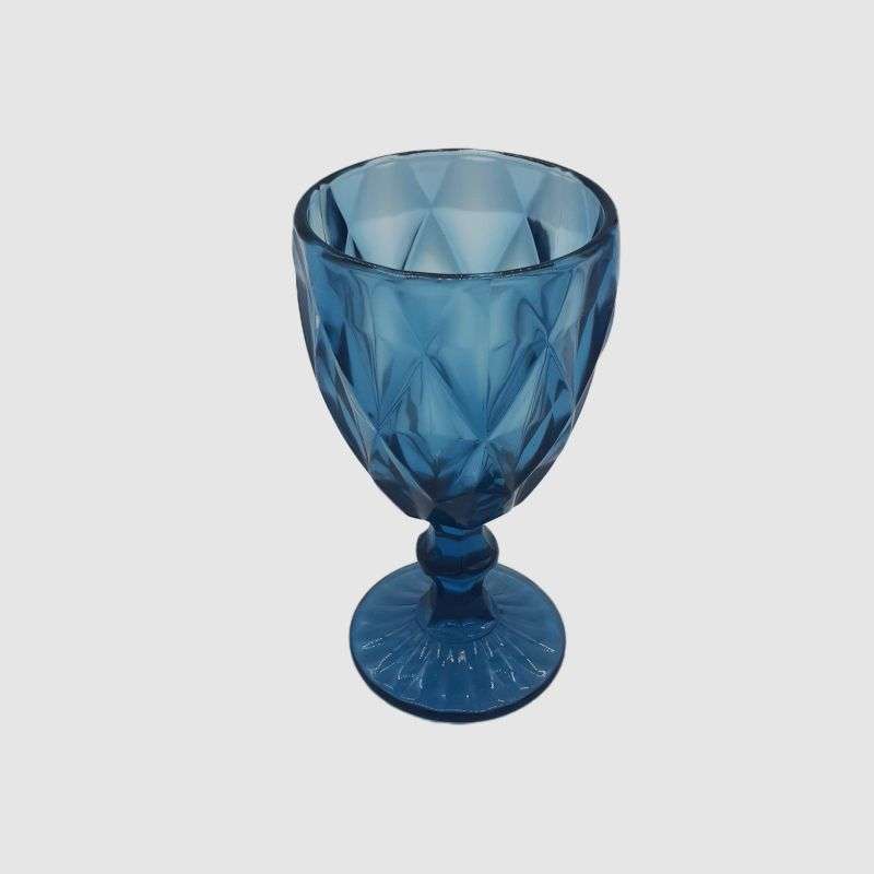 Vintage Wine Glass-Blue