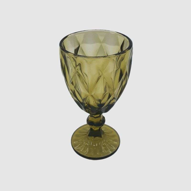 Vintage Wine Glass-Green