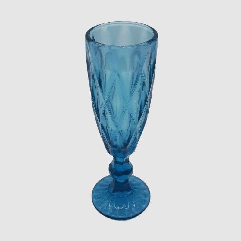 Vintage Champagne Glass-Blue