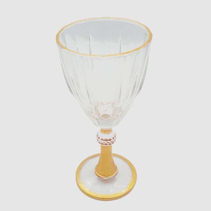 New Look Vintage Wine Glass- Yellow