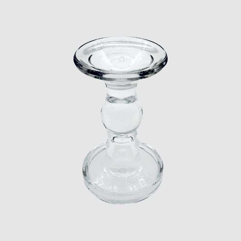 Glass Pillar Candle Holder Medium