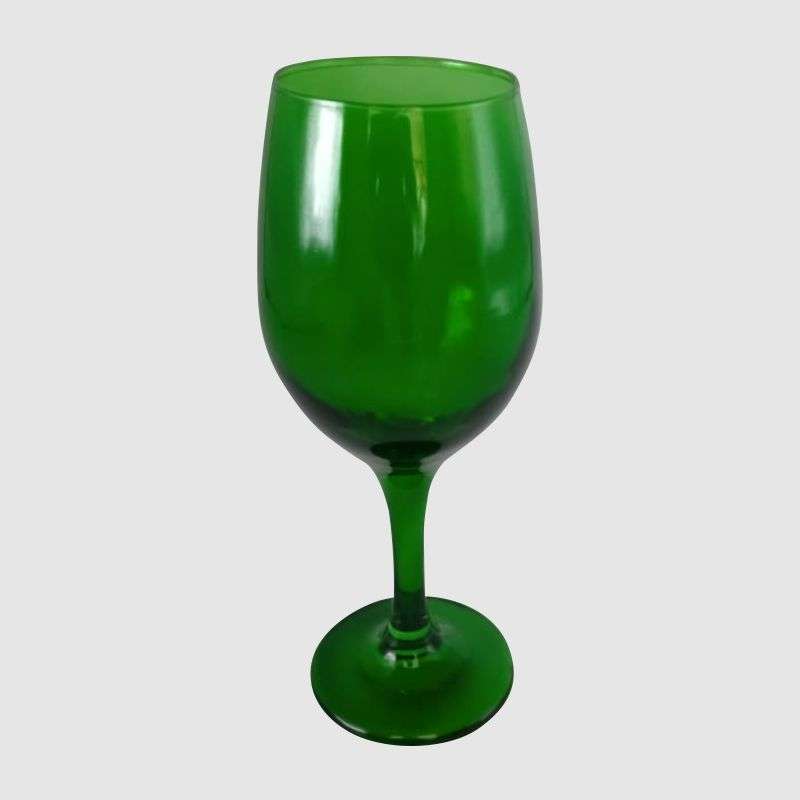 Wine Glass In Green Colour