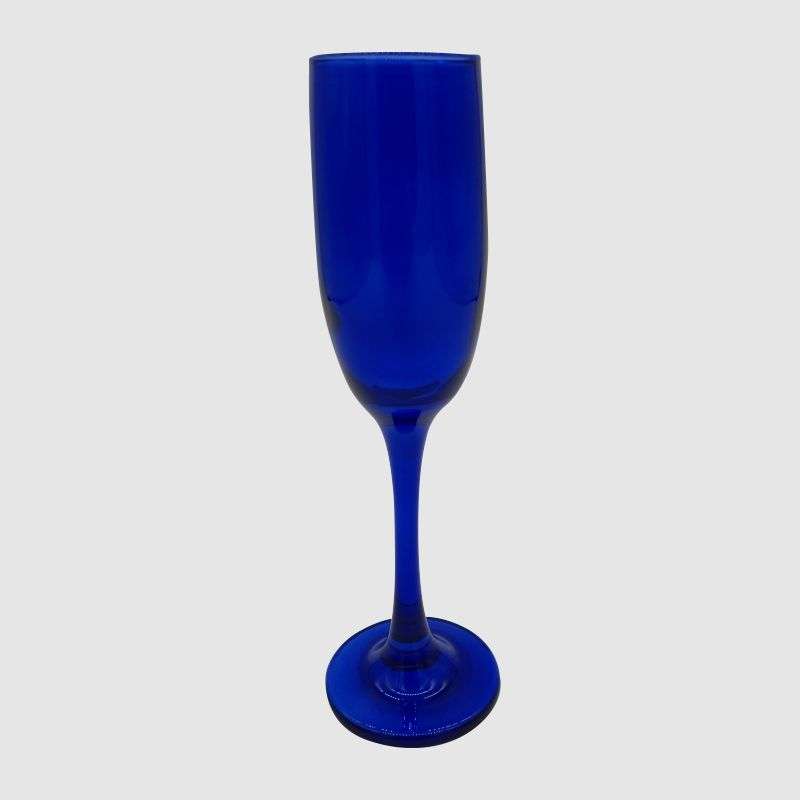 Champagne Glass In Blue Colour