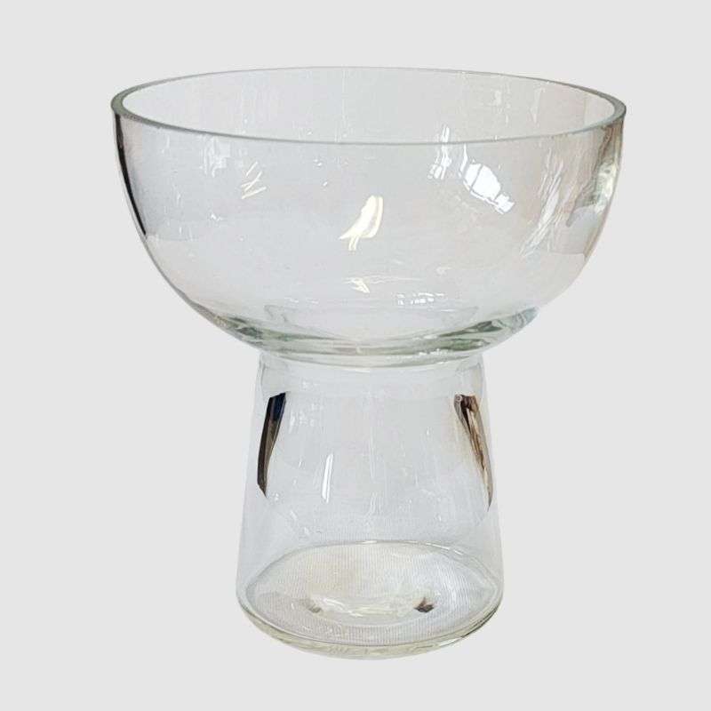 Glass Mushroom Vase 12cmx11cm