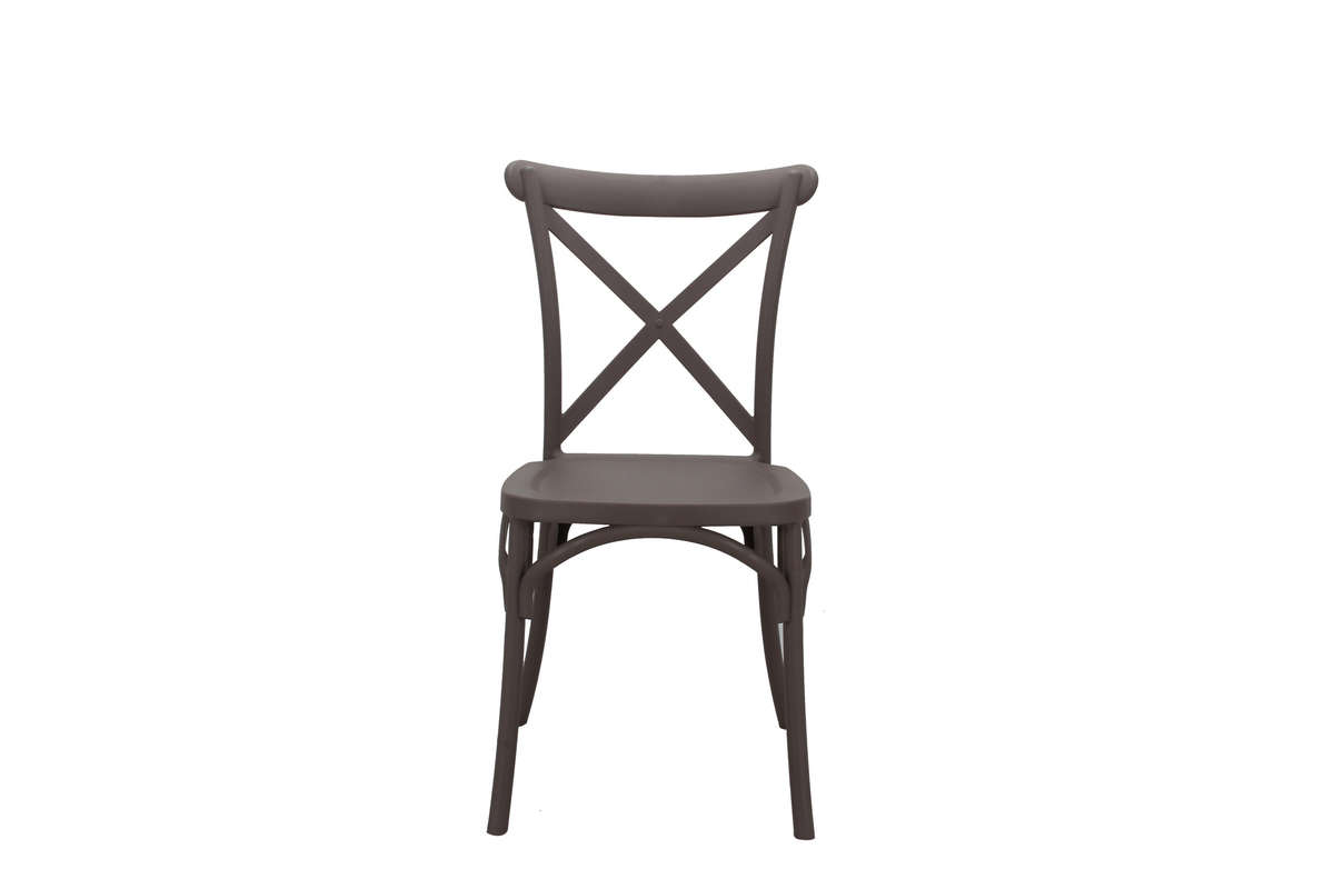 Cross Back Chair-Grey Colour