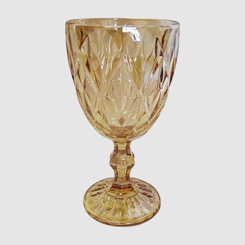 Vintage Wine Glass-Gold