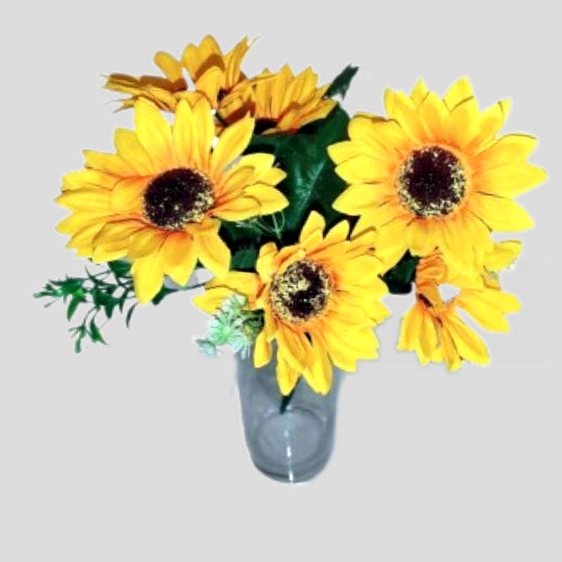 6 branches Artificial Sunflower