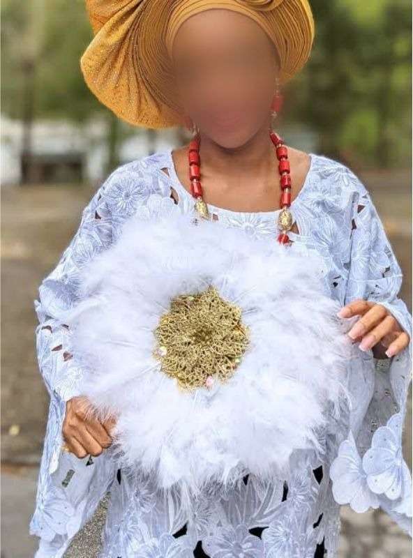 Handmade African Wedding Feather Decor Fan Emerald Green