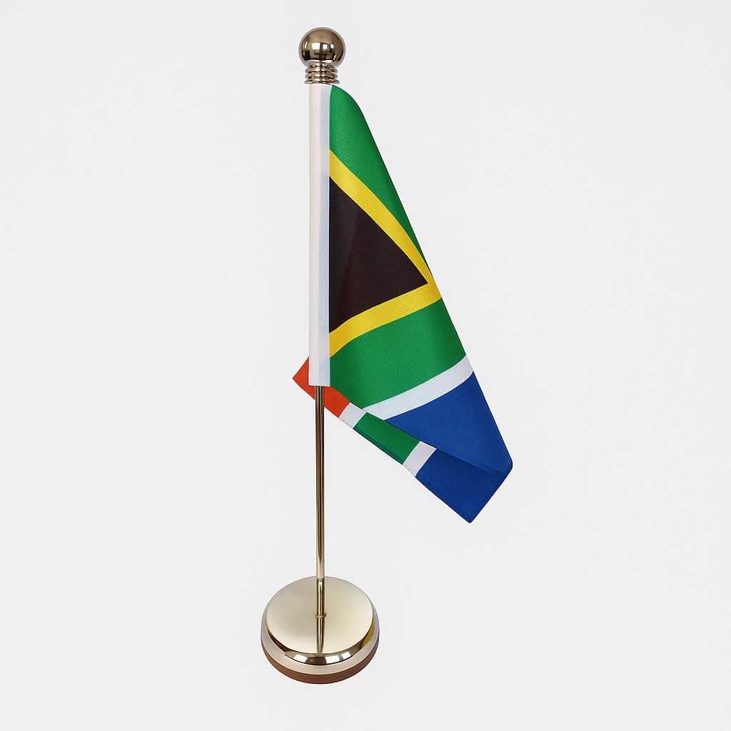 Desk Flag Stand-Single In Silver