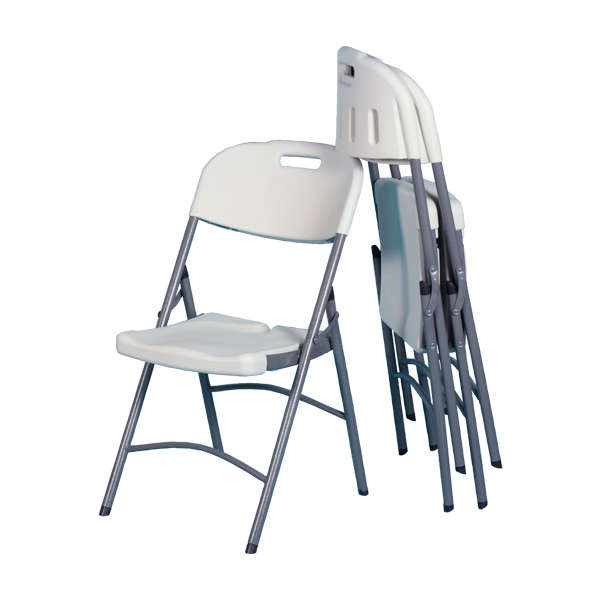 Plastic Folding Chair In White