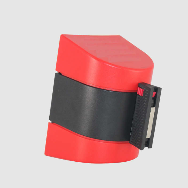 Magnetic Wall Mounted Queue Barrier 10m Chevron Black&Yellow Retractable Belts