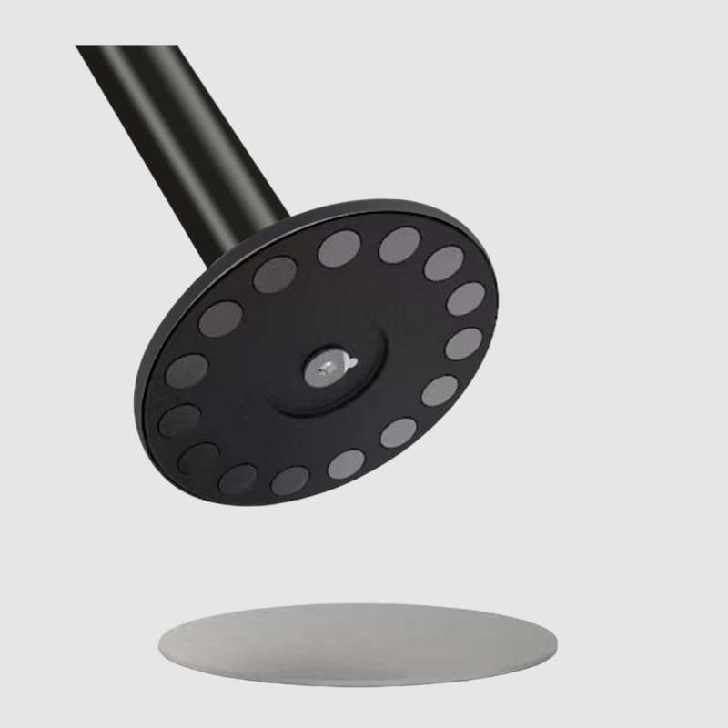 Magnetic Base Black Queue Barrier With 3m Black Retractable Belt