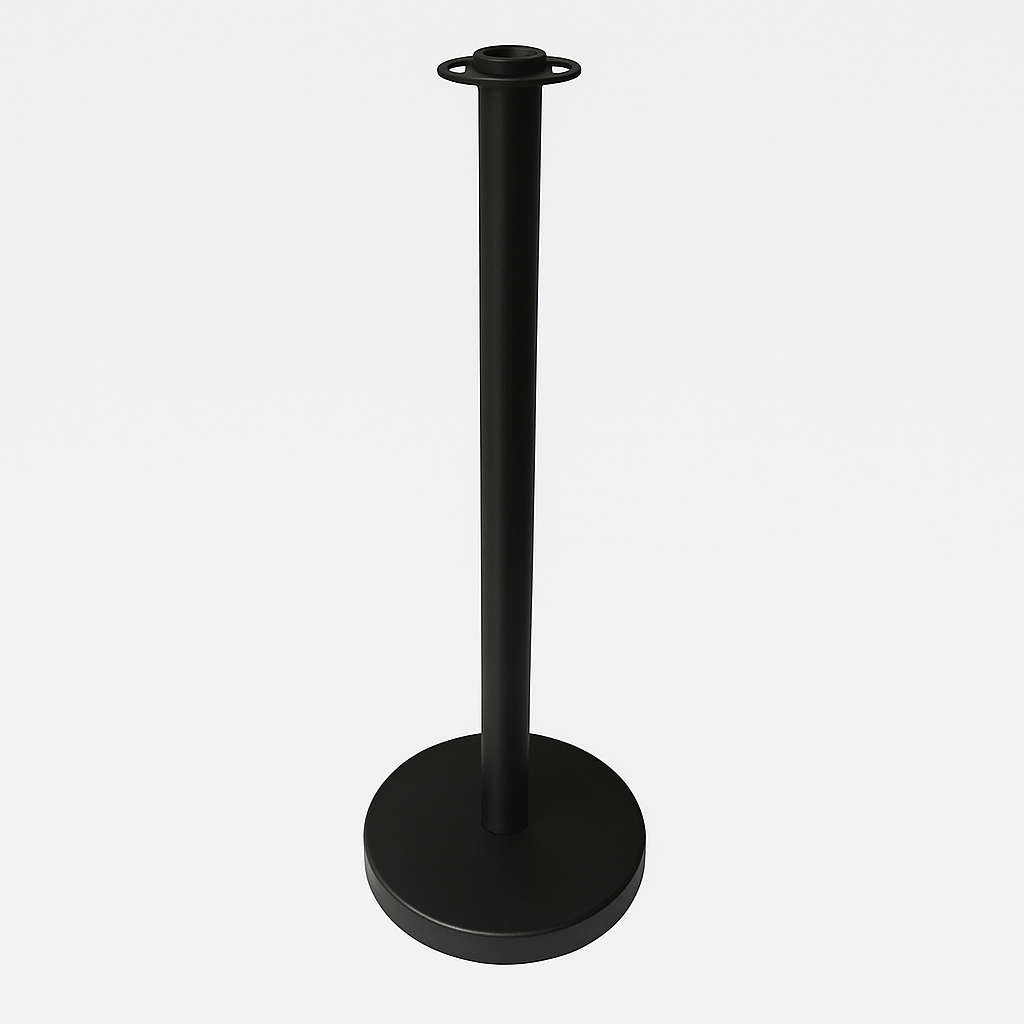Flat Top Black Stanchion Domed Base Design
