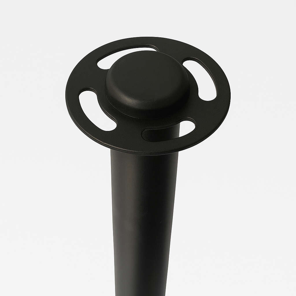 Flat Top Black Stanchion Domed Base Design