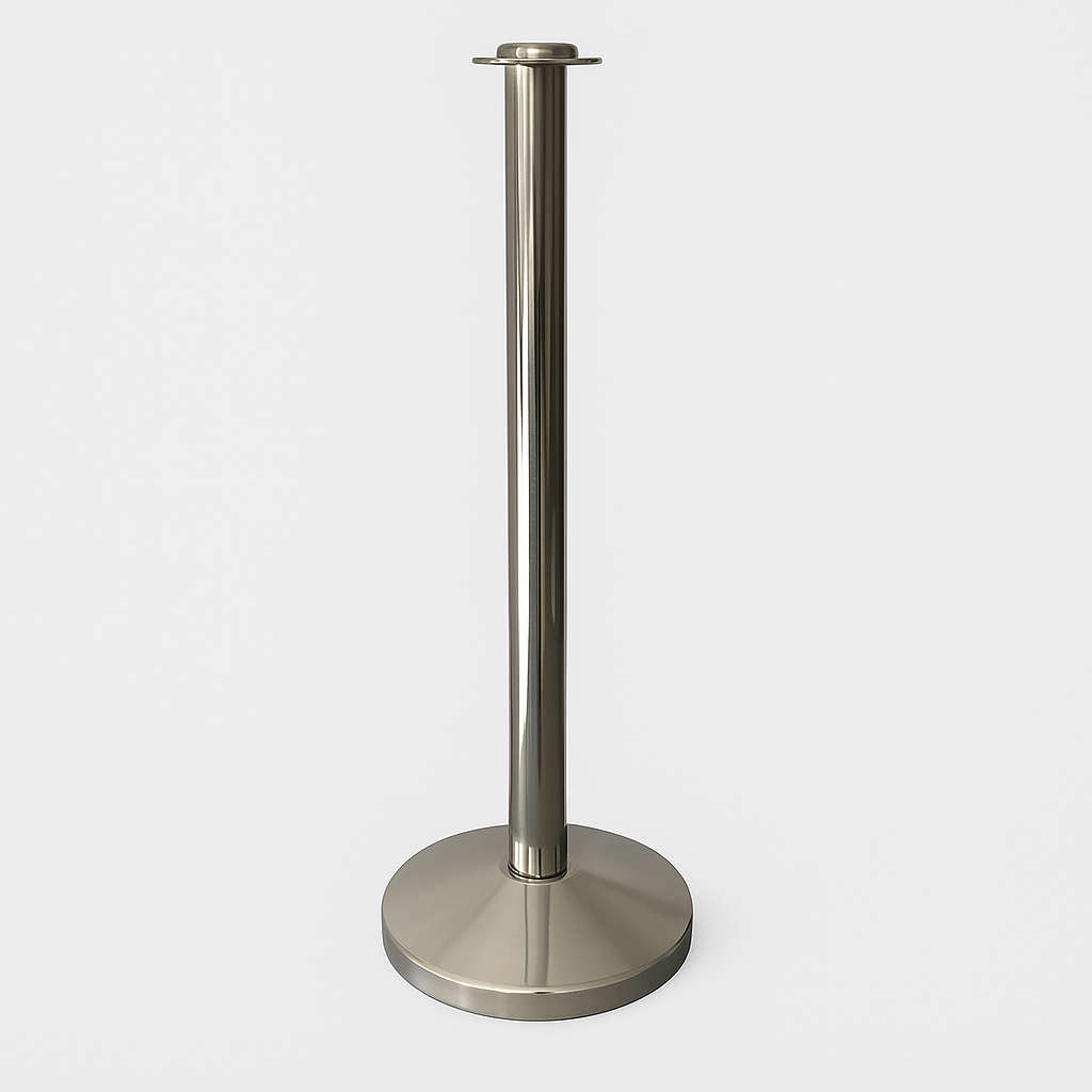 Flat Top Silver Stanchion Domed Base Design