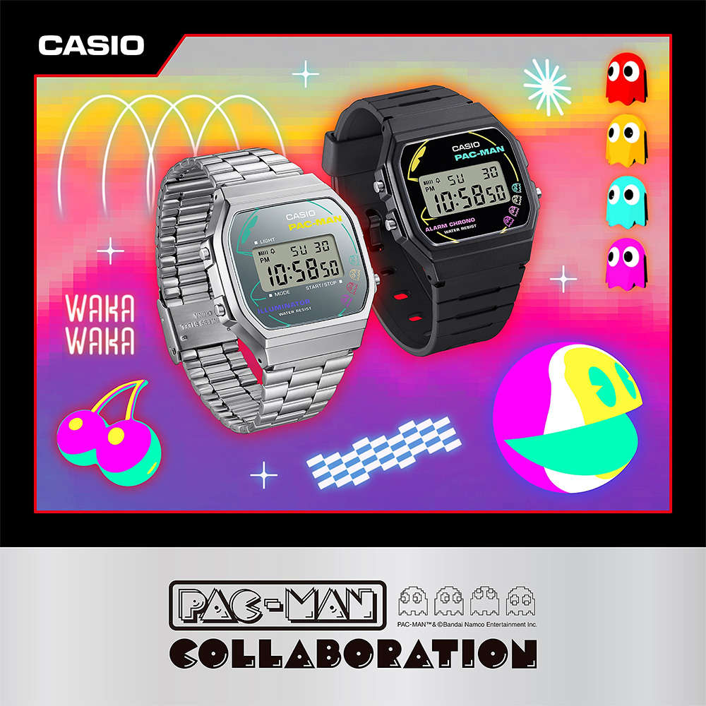 Retro Men's Limited Edition Pac-Man Digital Wrist Watch, F-91WPC-1ADR