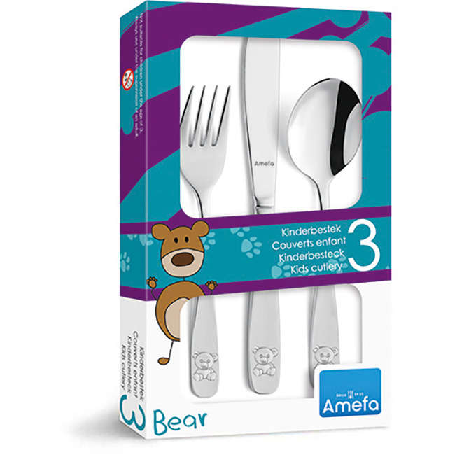Teddy Children's Cutlery Set, 3pc