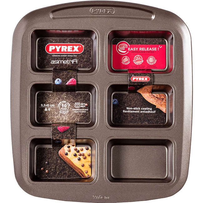 Asimetria 6 Cavity Mini Loaf Pan