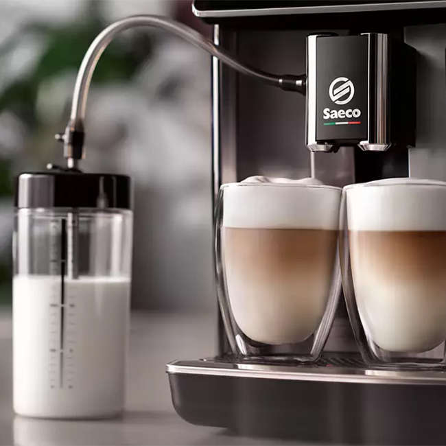 GranAroma Fully Automatic White Espresso Machine