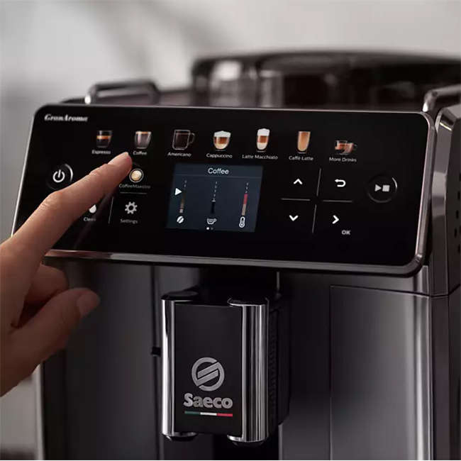 GranAroma Fully Automatic White Espresso Machine