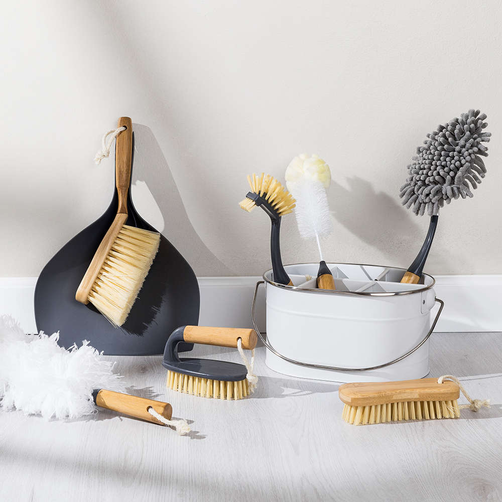 Bamboo Brush And Duster Set