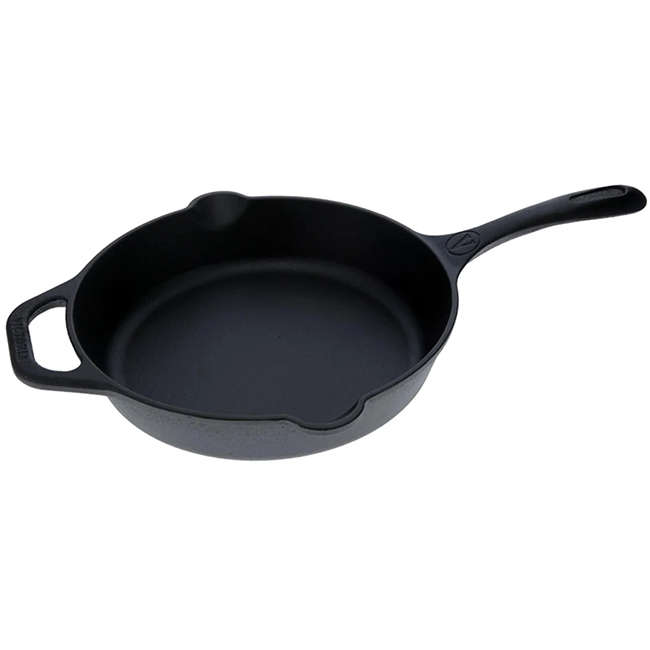 Seasoned Cast Iron Skillet With Helper Handle