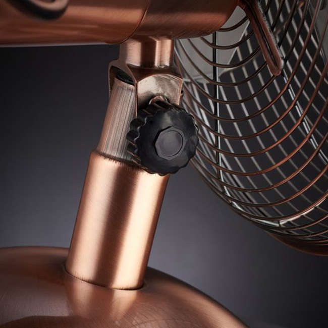Copper Desk Fan, 30cm