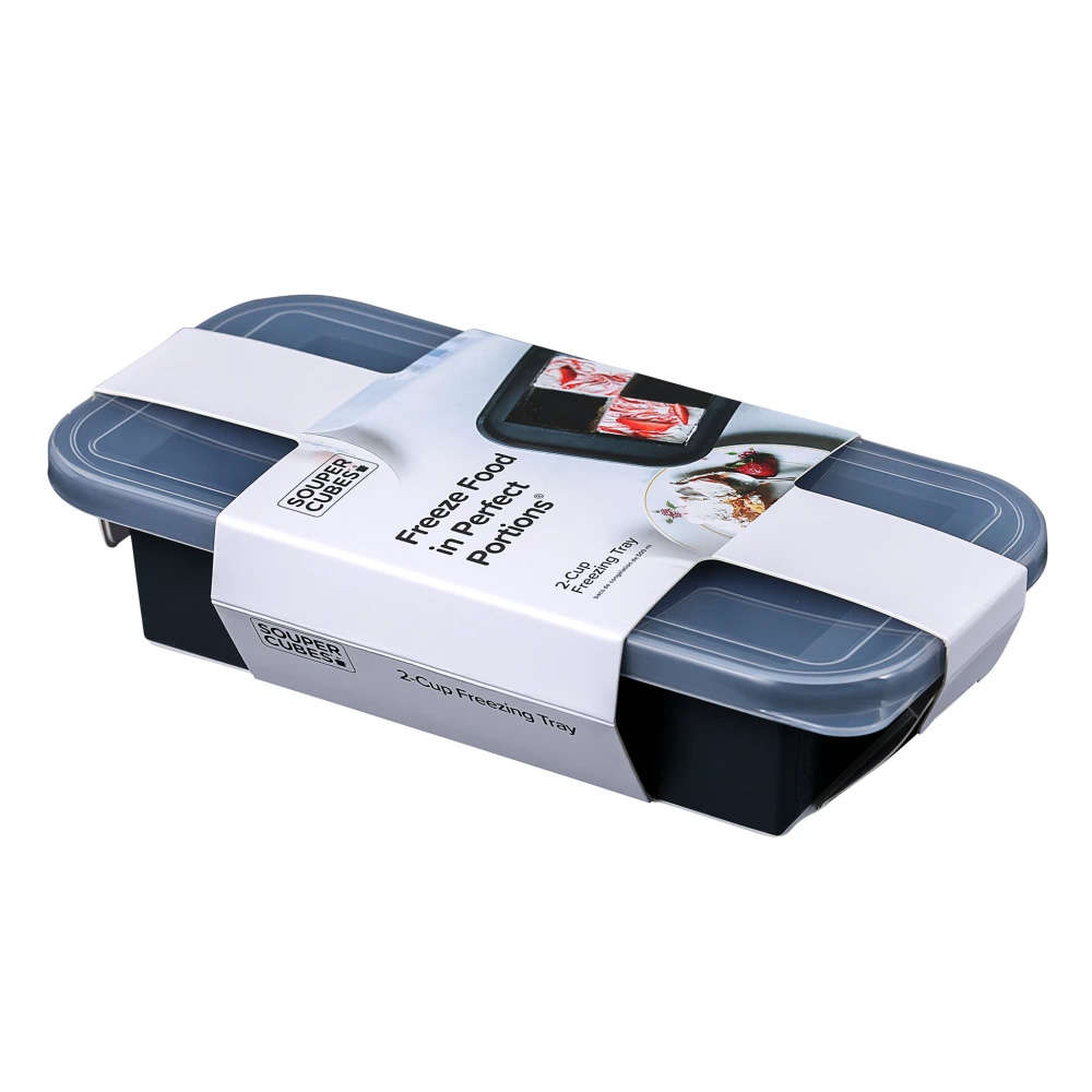 2 Cup Silicone Food Storage Tray With Lid