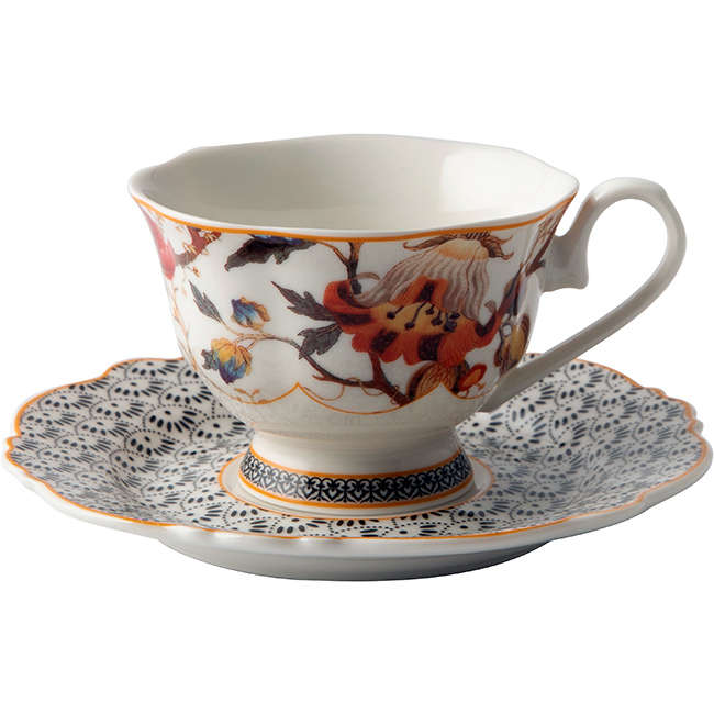 Midnight Bloom Cup And Saucer