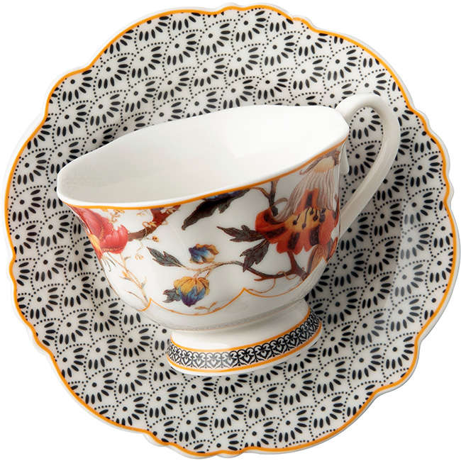Midnight Bloom Cup And Saucer