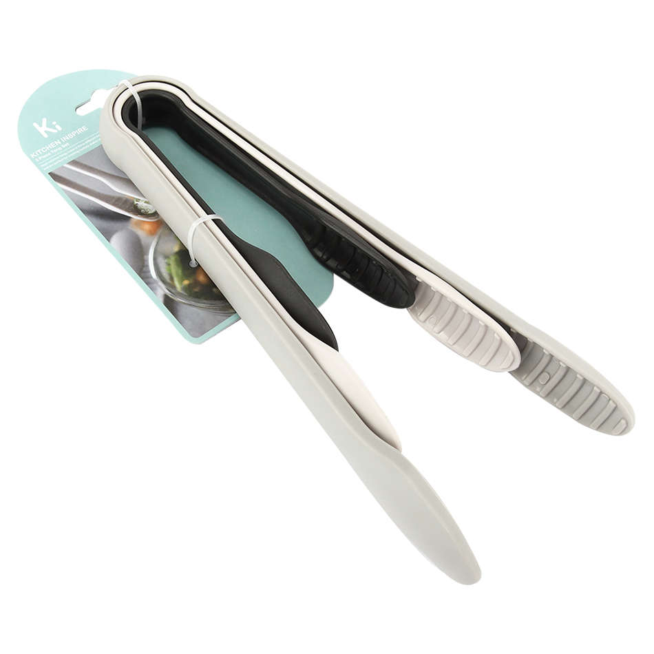 Multi-Purpose Nesting Food Tongs, Set Of 3