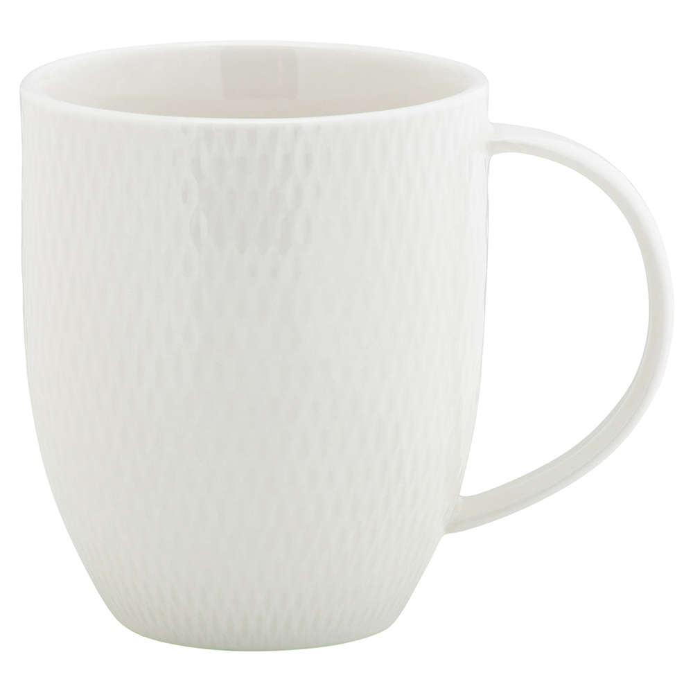 White Basics Diamonds Coupe Mugs, Set Of 4