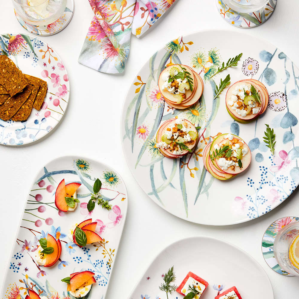 Botanic Gardens Eucalyptus Bloom Round Platter, 33cm