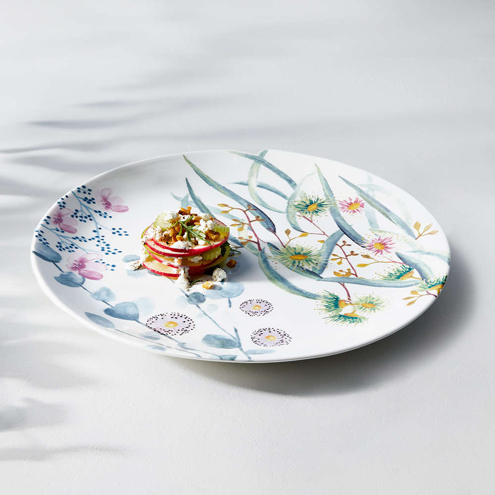 Botanic Gardens Eucalyptus Bloom Round Platter, 33cm