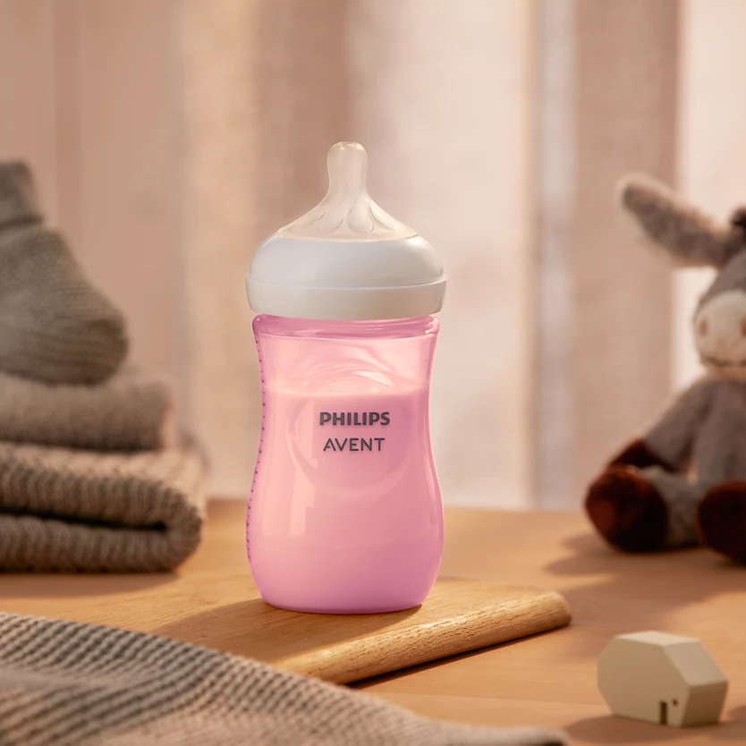Natural Response 260ml Baby Bottle, Pink