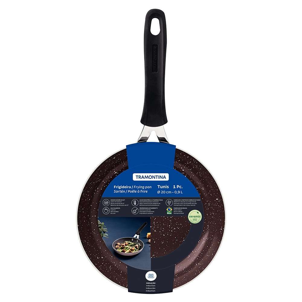 Tunis Truffle Pink Ceramic Frying Pan