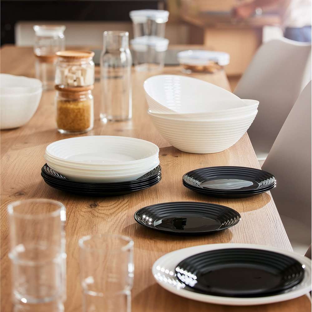 Harena Opal Tempered Glass Dinner Plate, 25cm