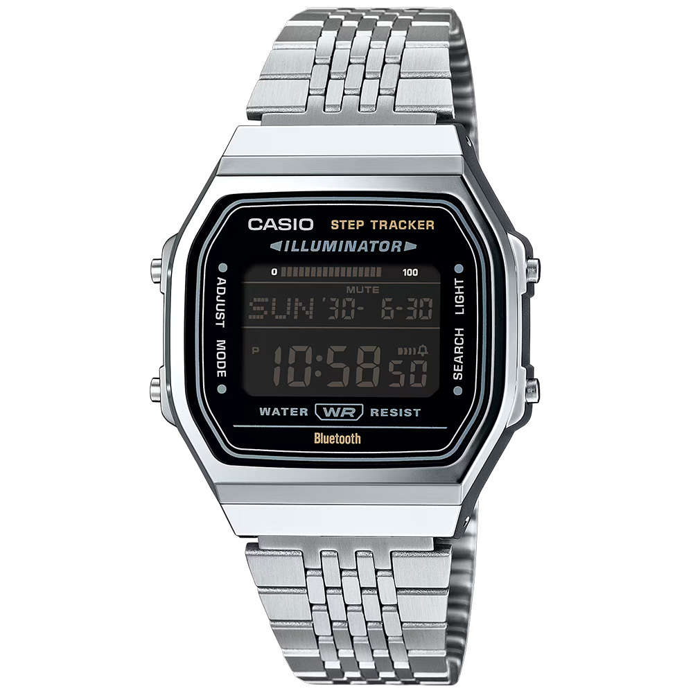 Retro Digital Unisex Bluetooth Step Tracker Wrist Watch, ABL-100WE