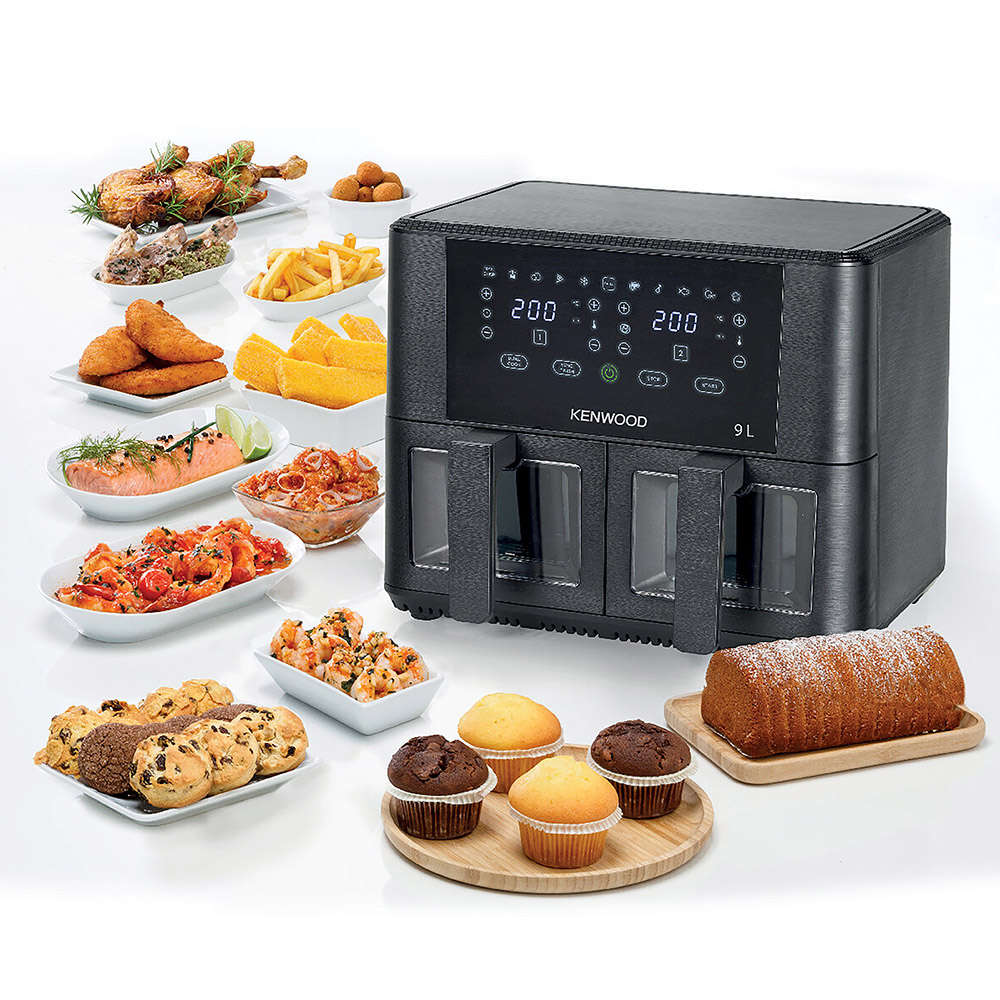 Dual Airfryer With Windows & Grill, 9L