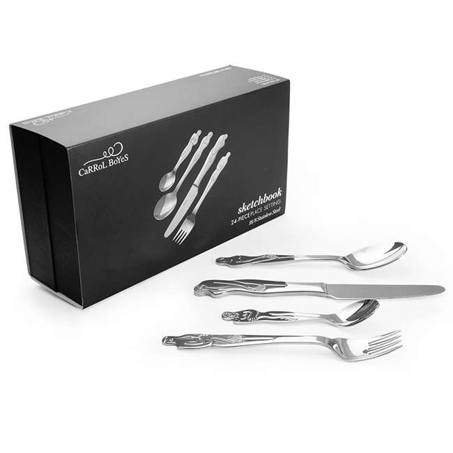 Sketchbook Cutlery Set, 24pc
