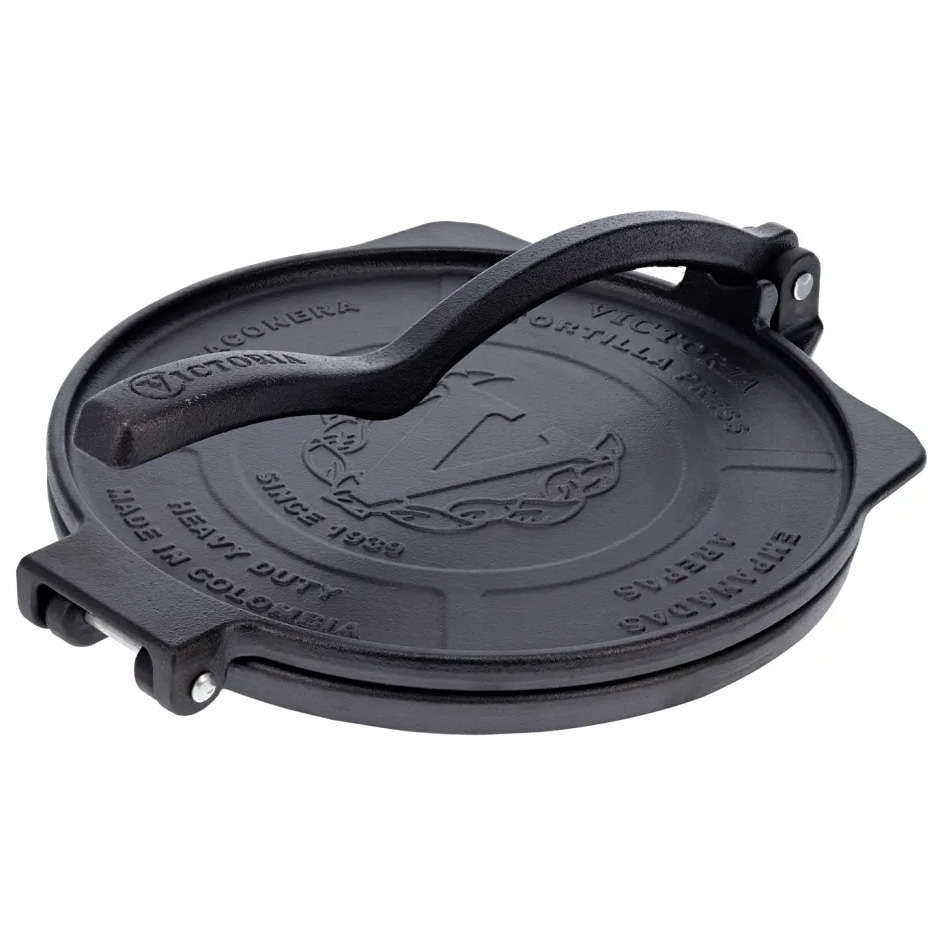 Seasoned Cast Iron Tortilla Press, 25cm