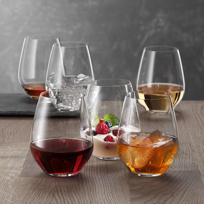 Authentis Casual Stemless Bordeaux Wine Glasses, Set of 4