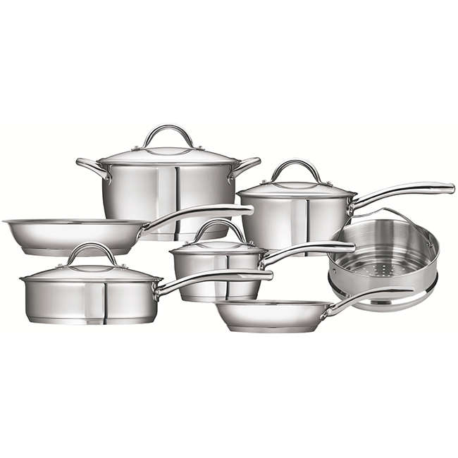 Opus Gourmet Stainless Steel Cookware Set, 12pc