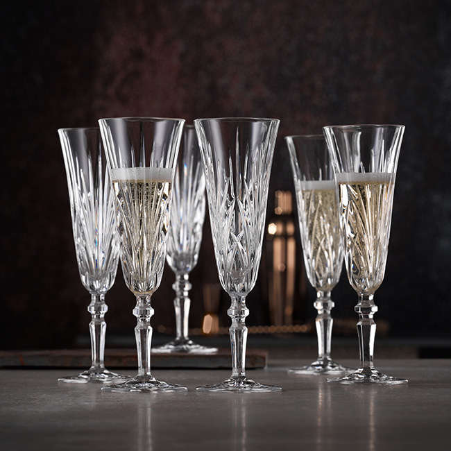 Palais Champagne Flutes, Set Of 6