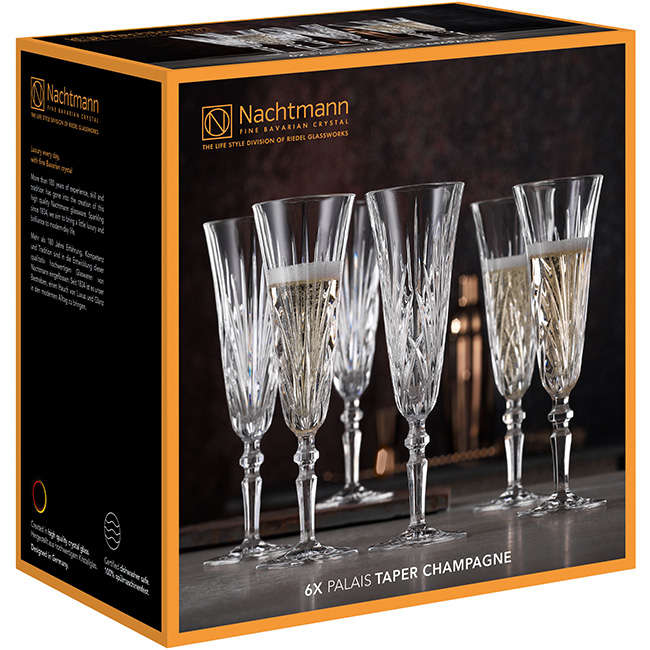 Palais Champagne Flutes, Set Of 6