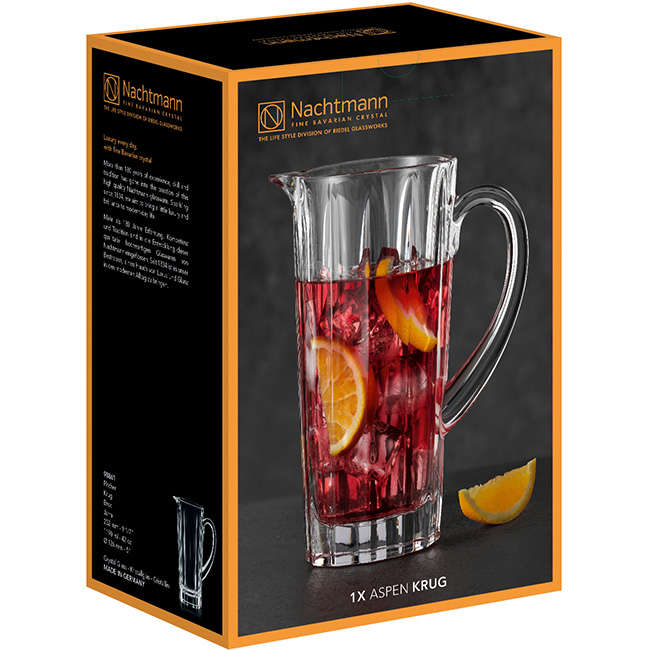 Aspen Lead-Free Crystal Pitcher, 1.1L